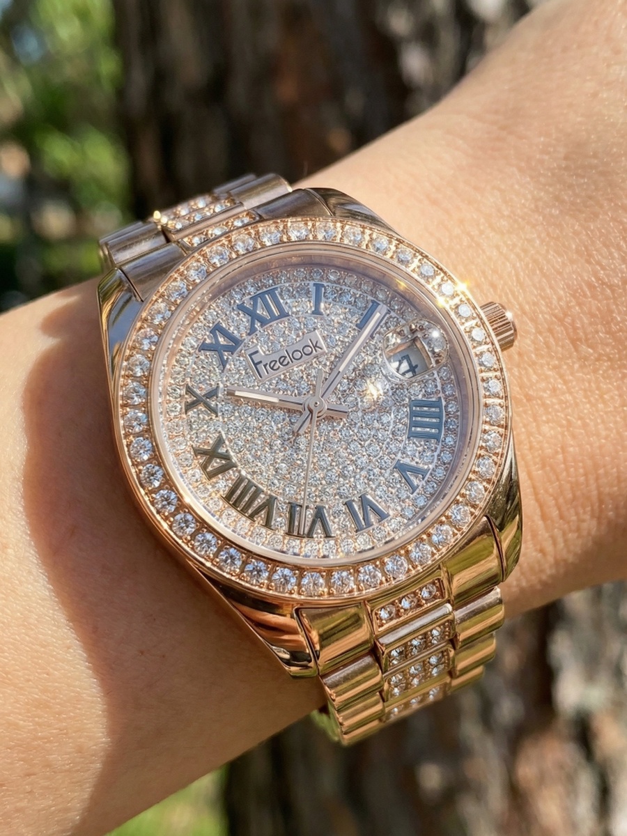 Charmant Rose Gold Stainless Steel Watch for Women FL.4.10023-4