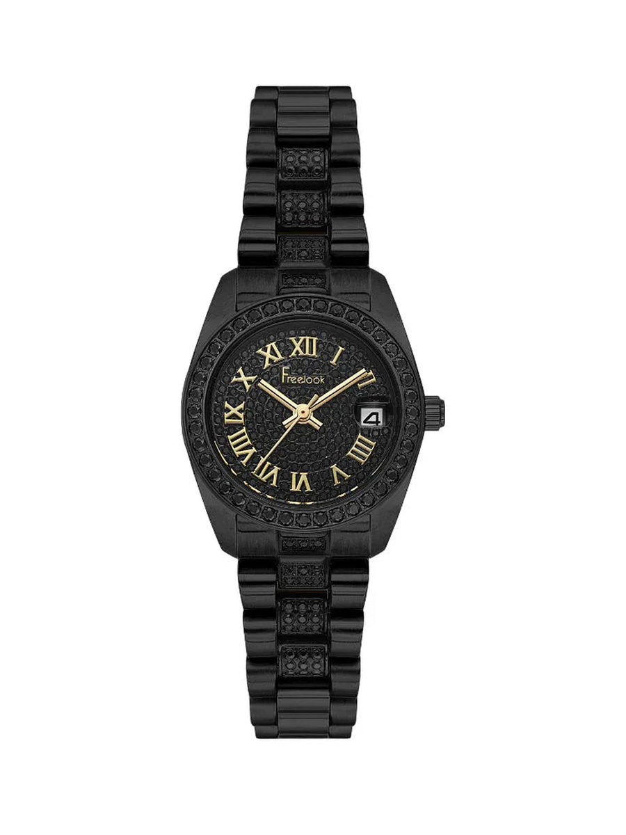 Charmant Black Stainless Steel Watch for Women FL.4.10023-5