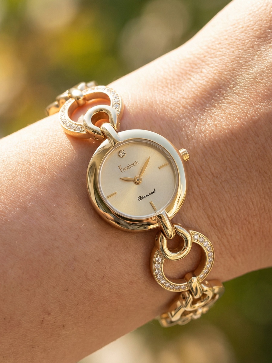 Lumiere Gold Stainless Steel Watch for Women FL.4.10020-4