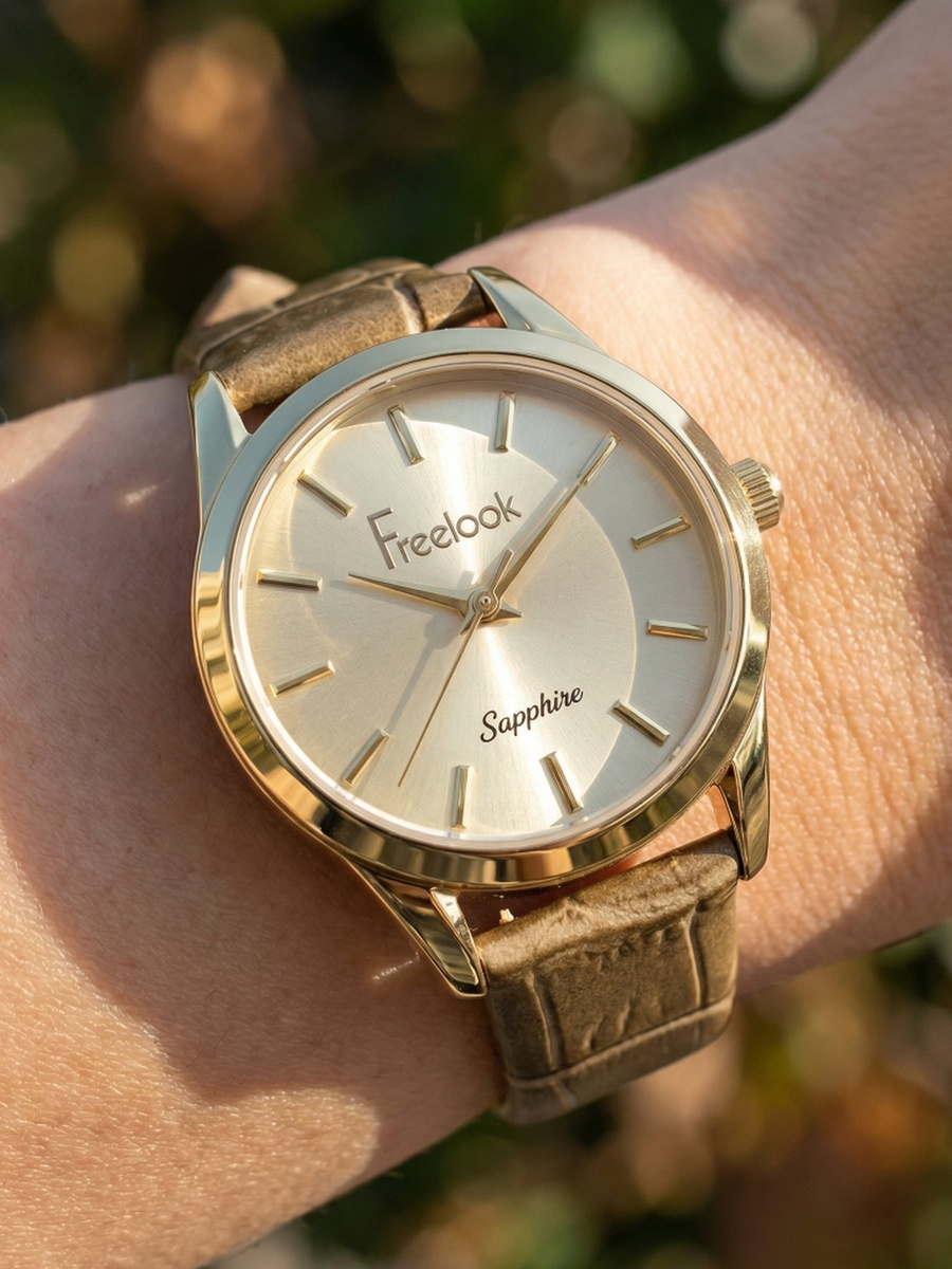Naturelle Khaki Leather Watch for Women FL.1.10541-4