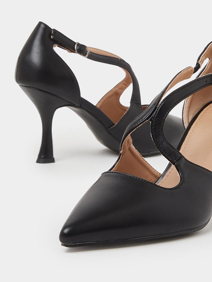 Black Pointed Toe High Heel Formal Pumps