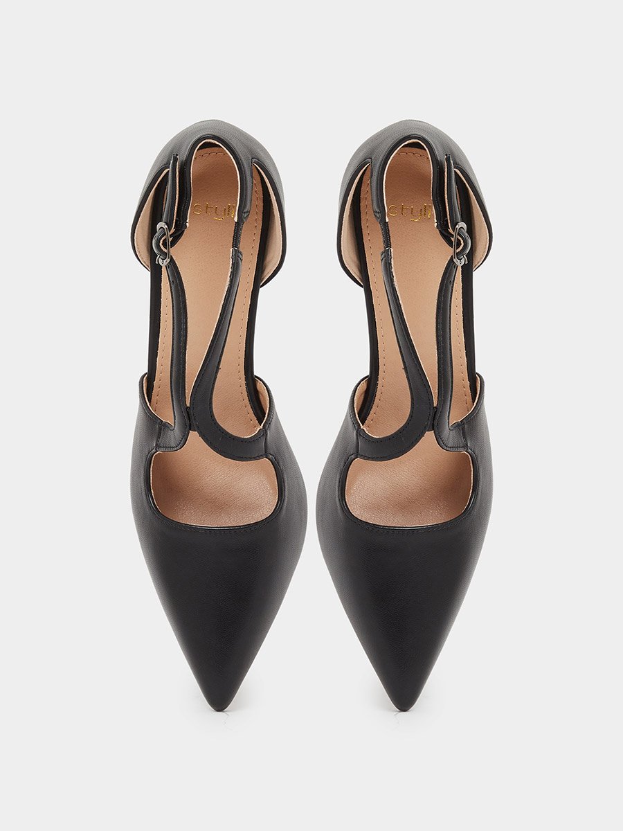 Black Pointed Toe High Heel Formal Pumps