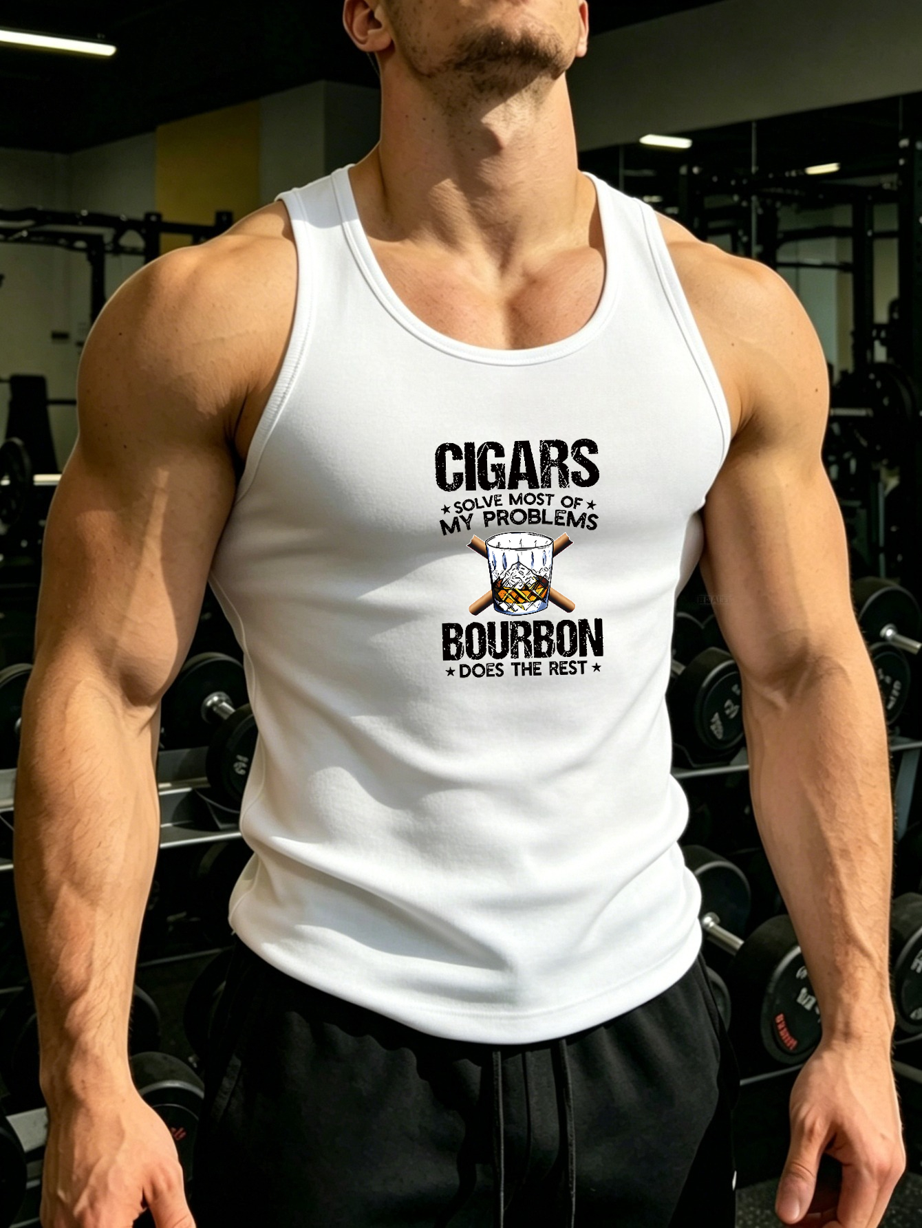 Men Printed Lightweight Tank Top