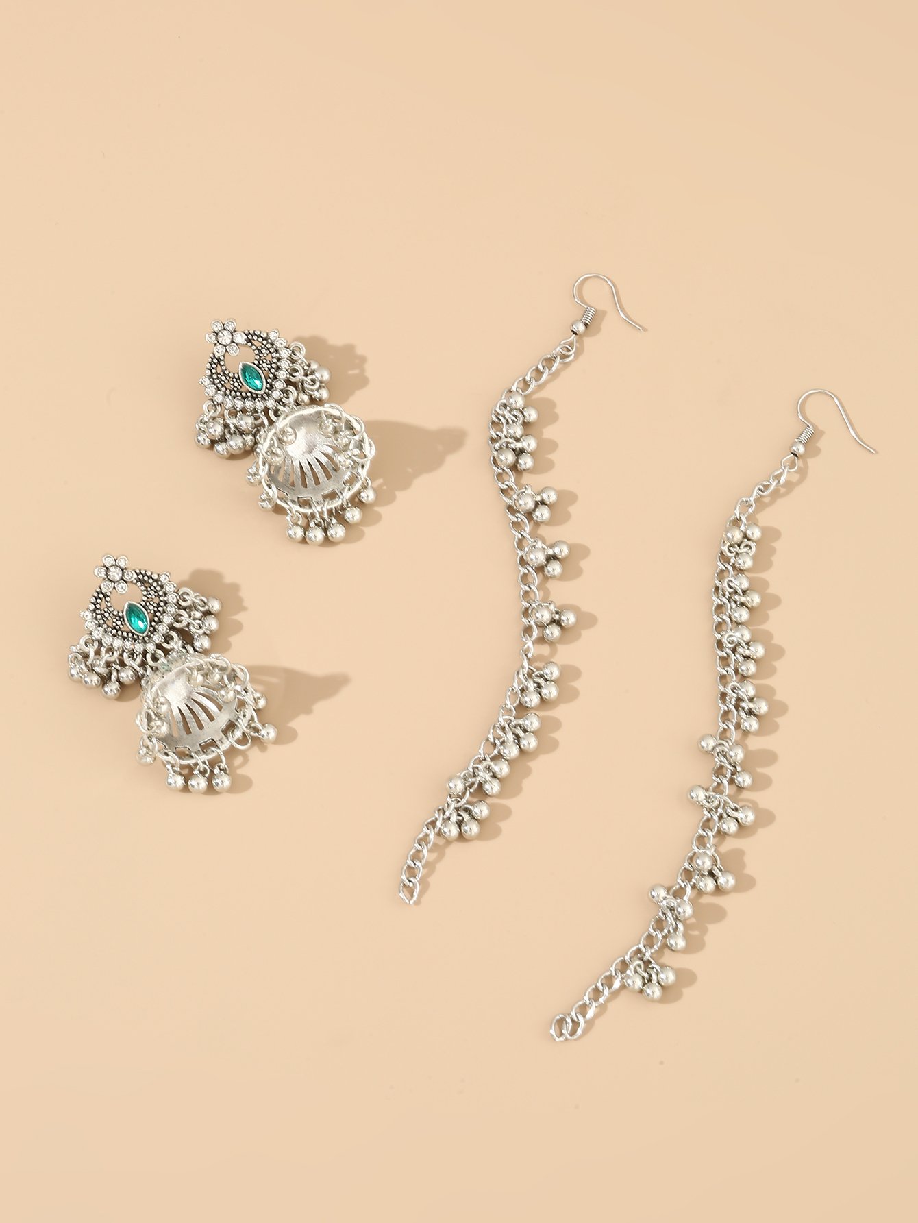 Beaded Jhumka Dangle Earrings