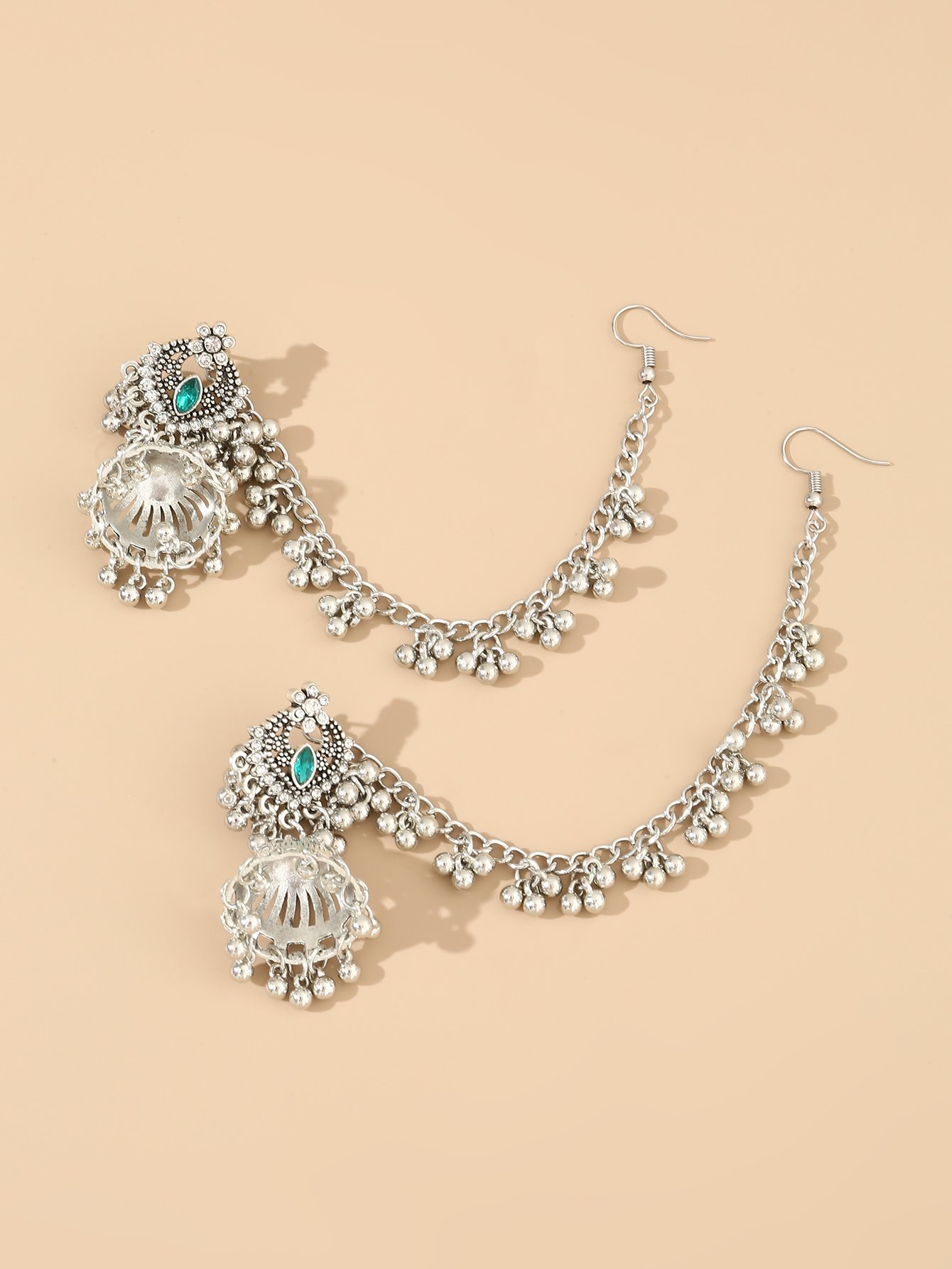 Beaded Jhumka Dangle Earrings
