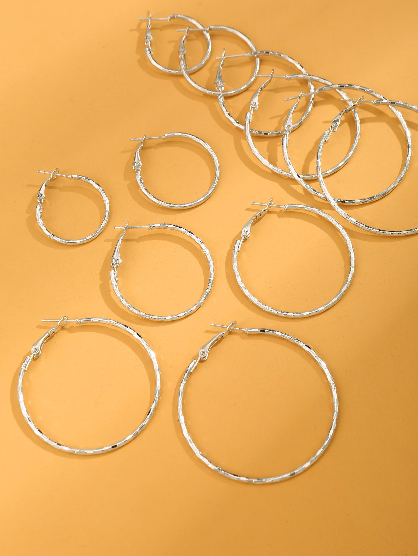 Set of 6 - Hoop Earrings