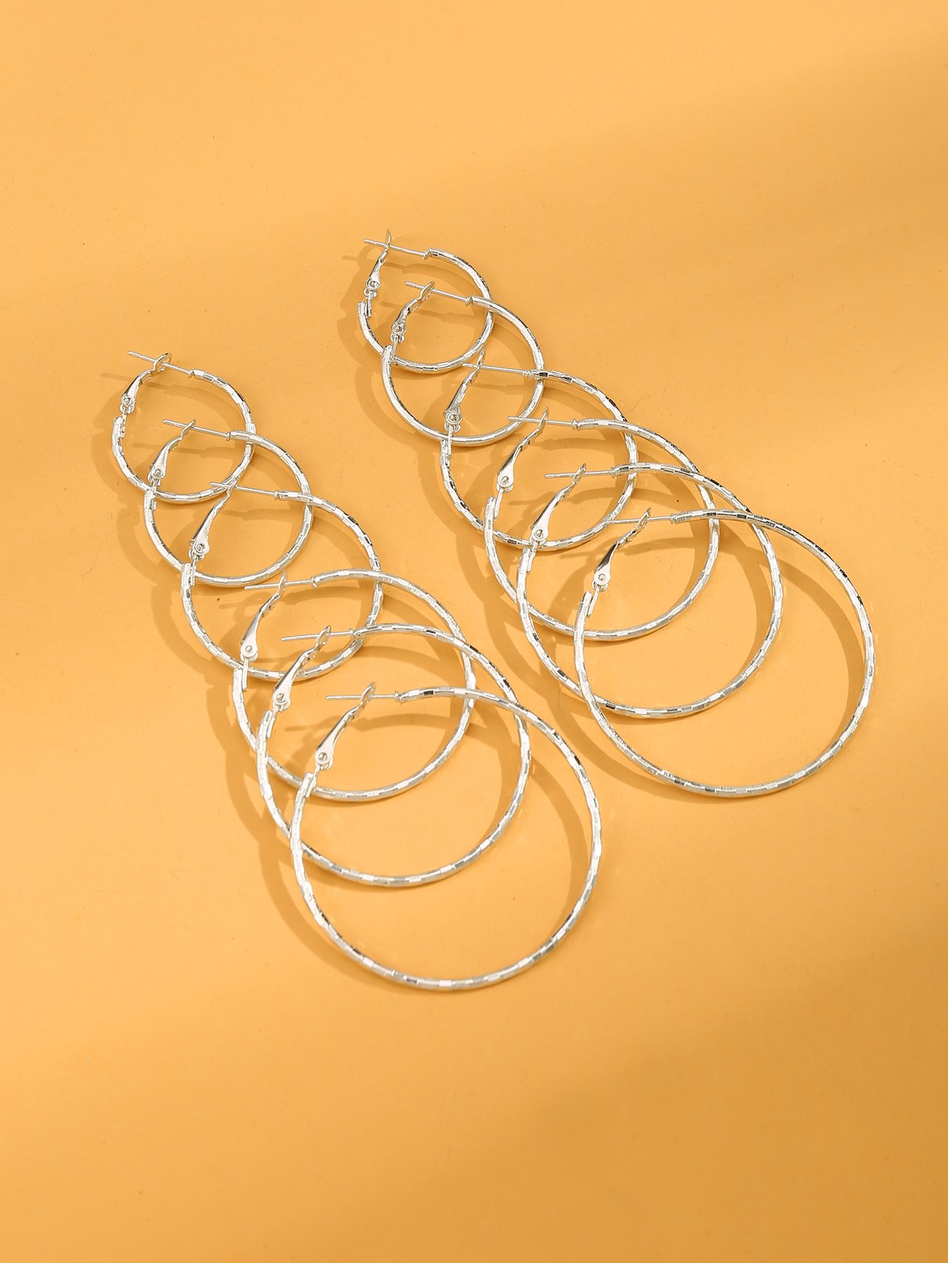 Set of 6 - Hoop Earrings