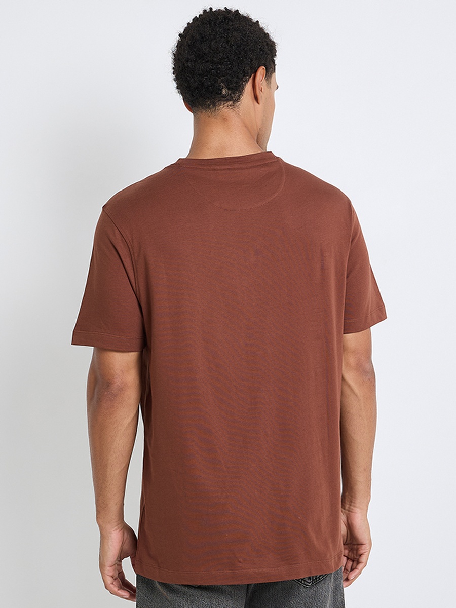 Men Graphic Print Crew Neck Pima Cotton T-Shirt