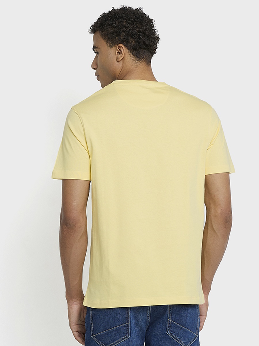 Men Graphic Print Crew Neck Pima Cotton T-Shirt