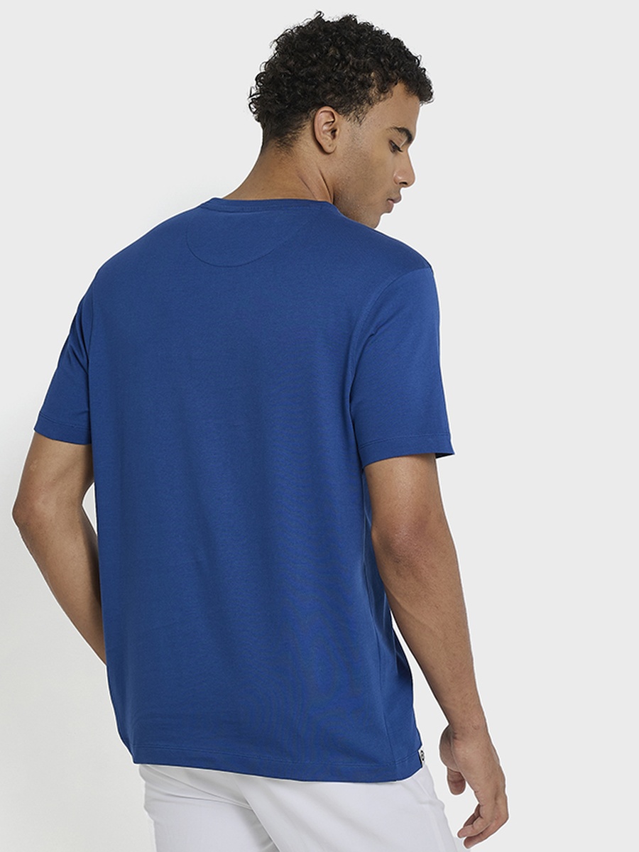 Men Graphic Print Crew Neck Pima Cotton T-Shirt