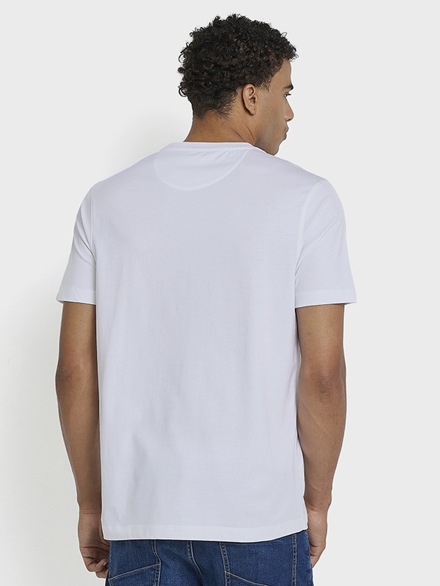 Men Graphic Print Crew Neck Pima Cotton T-Shirt