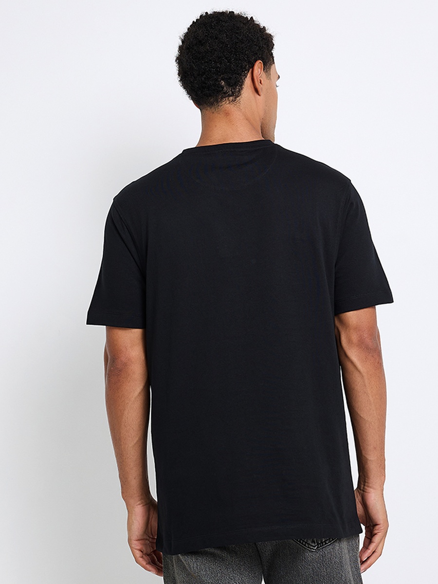 Men Graphic Print Crew Neck Pima Cotton T-Shirt