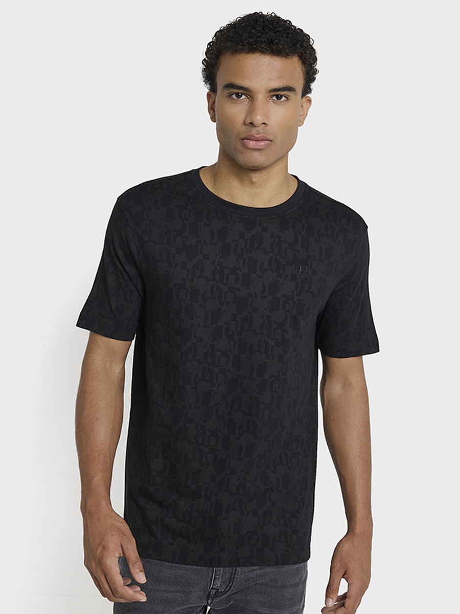 Men All-Over Print Crew Neck Pima Cotton T-Shirt
