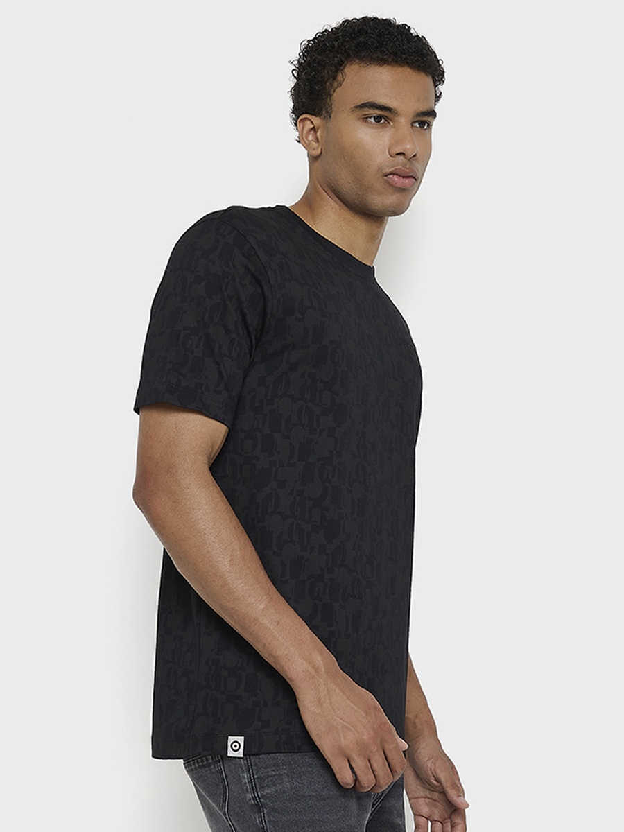 Men All-Over Print Crew Neck Pima Cotton T-Shirt