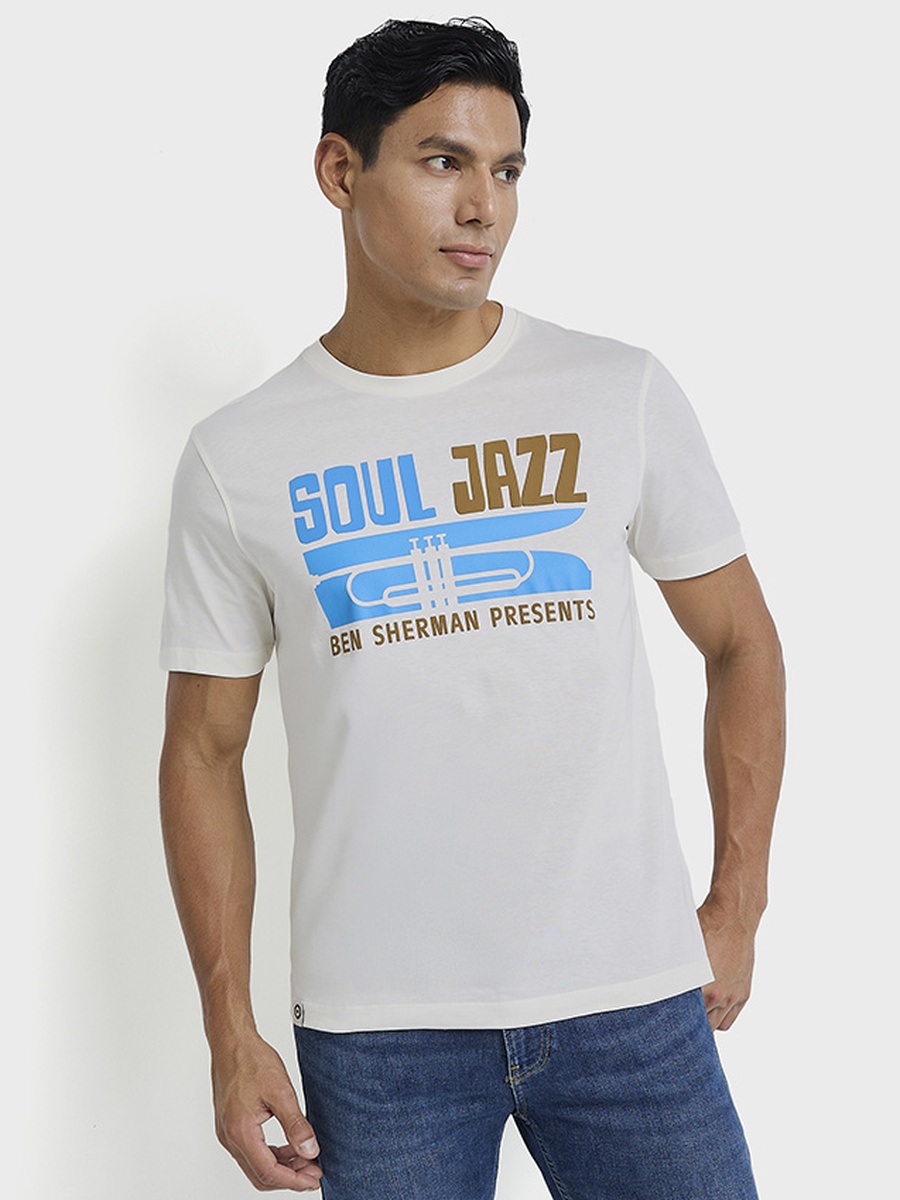 Men Graphic Print Crew Neck T-Shirt