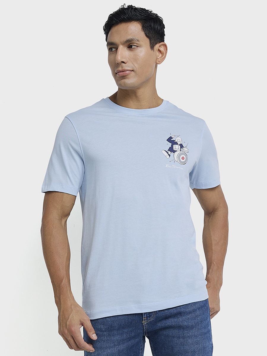 Men Graphic Print Crew Neck T-Shirt