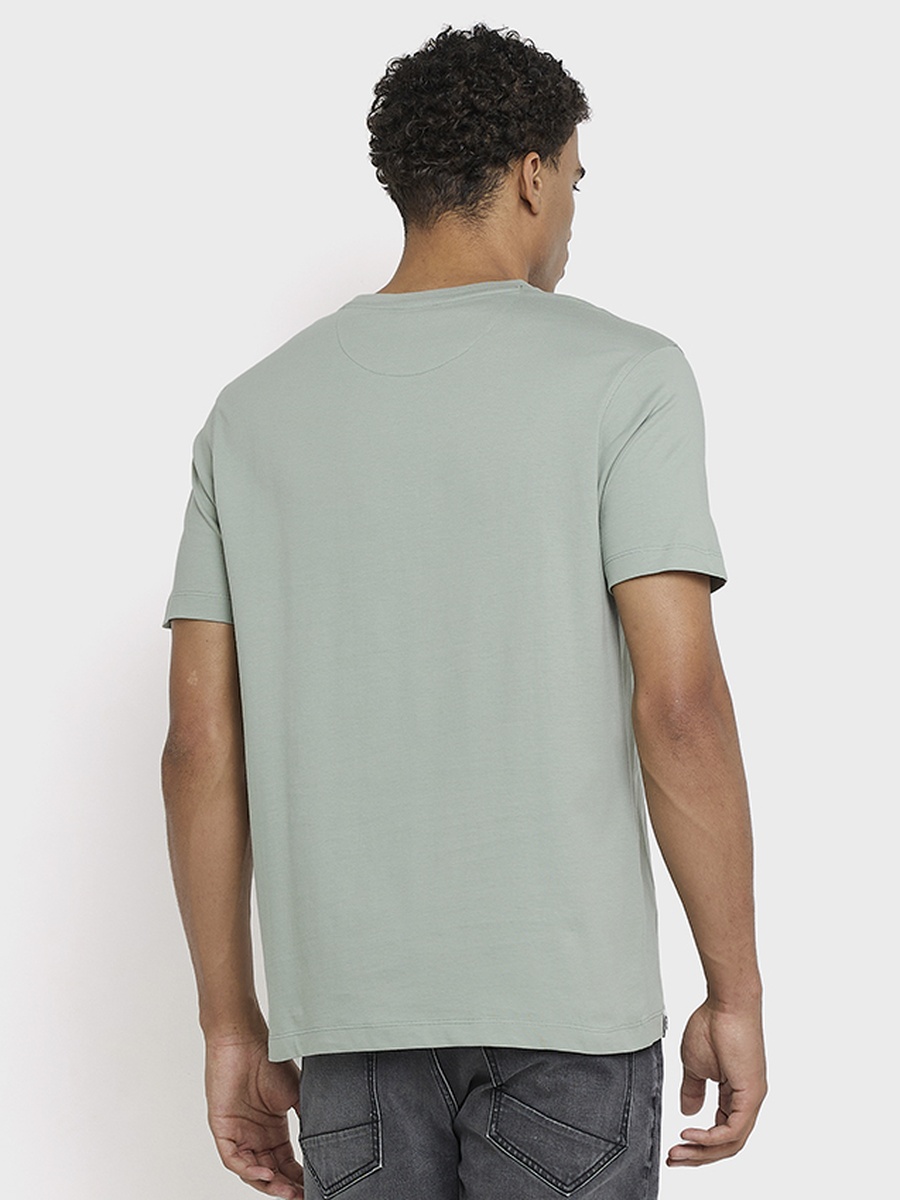 Men Embroidered Logo Crew Neck T-Shirt