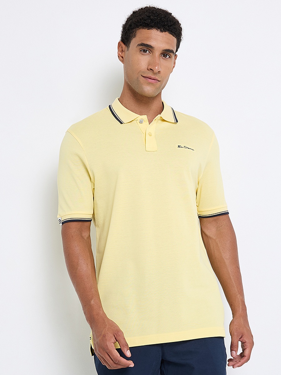 Men Tipped Short Sleeves Polo T-Shirt