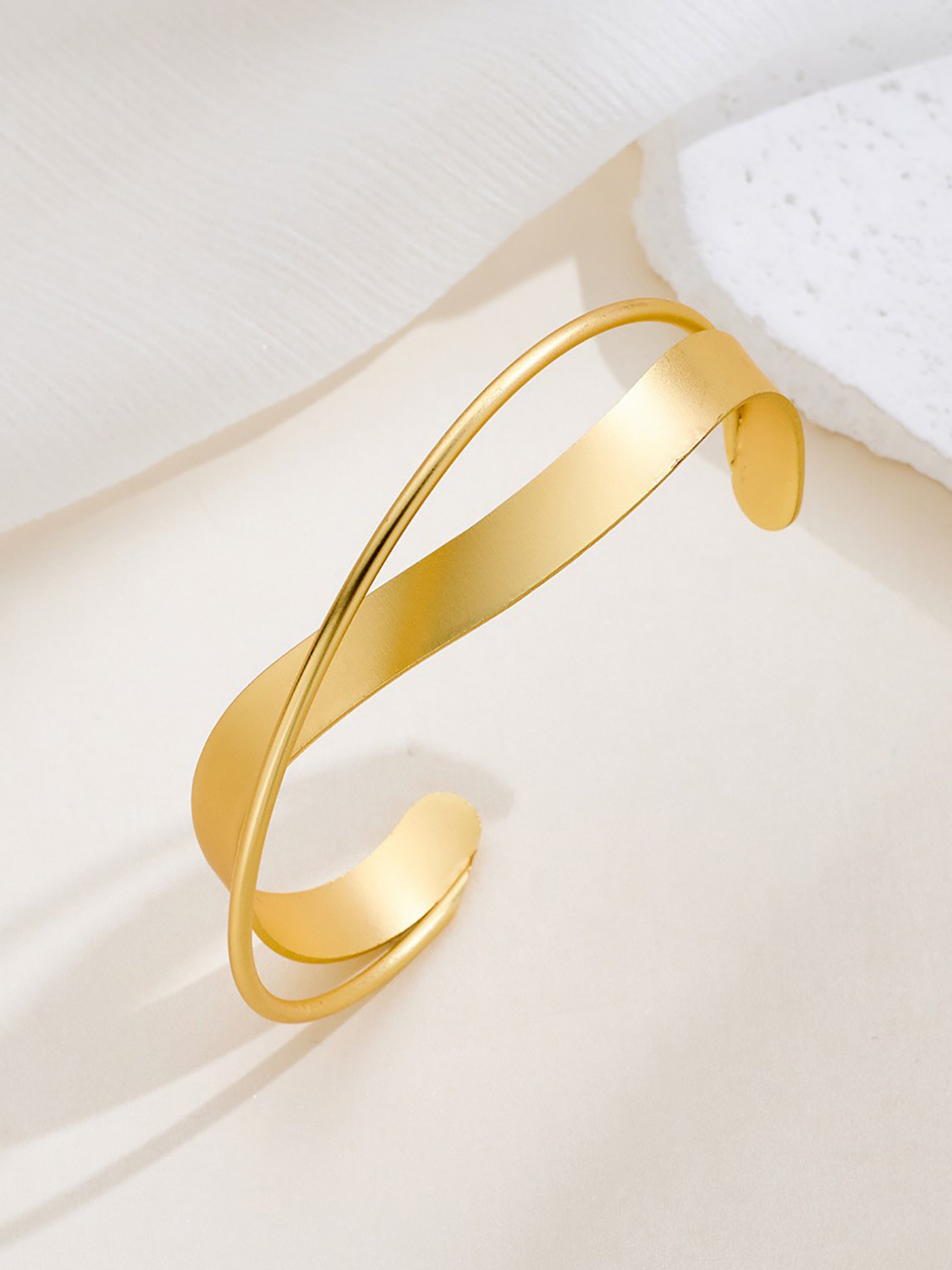 Crossover Open-Cuff Bracelet
