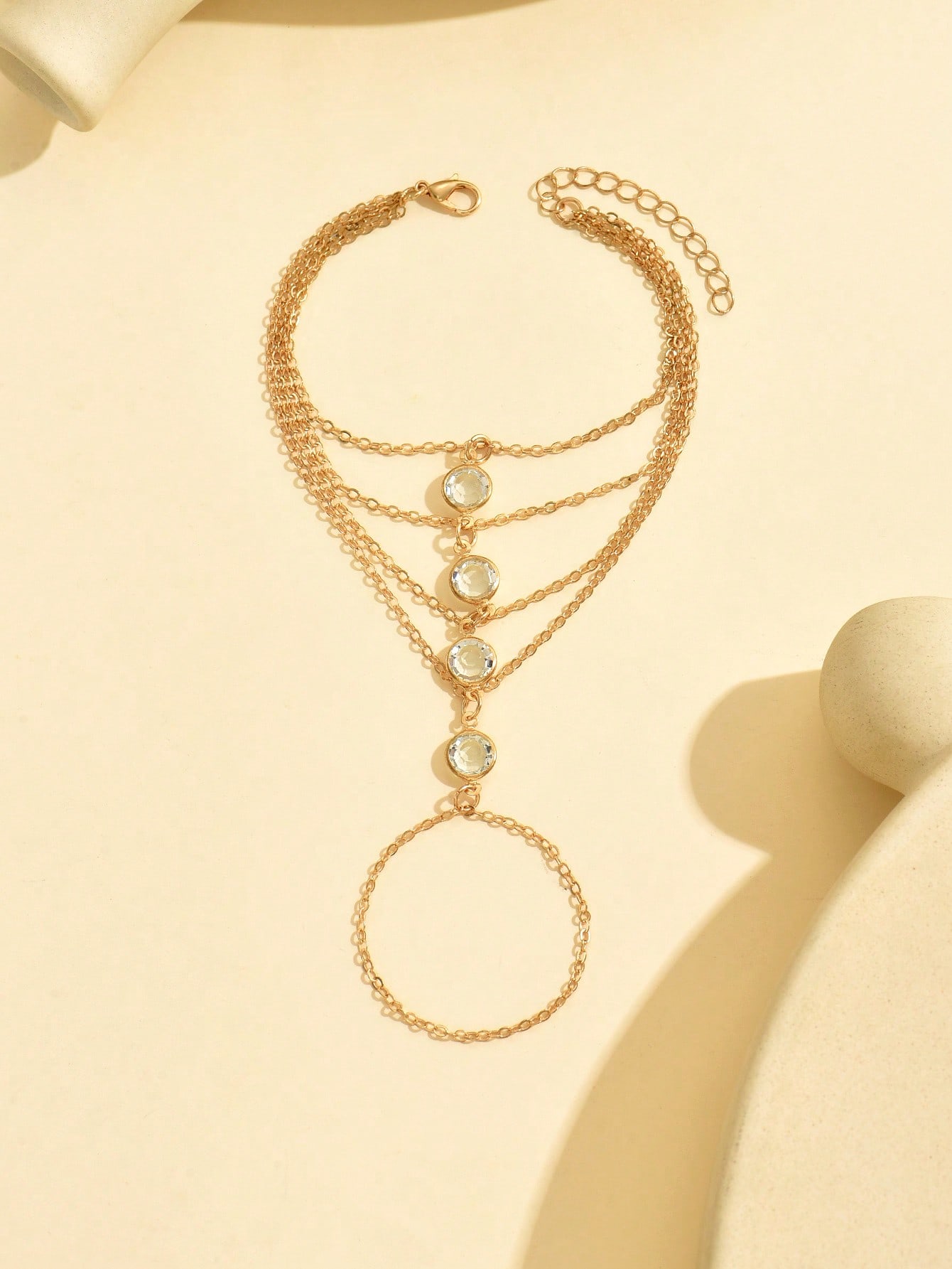 Gold Solid Link Bracelet