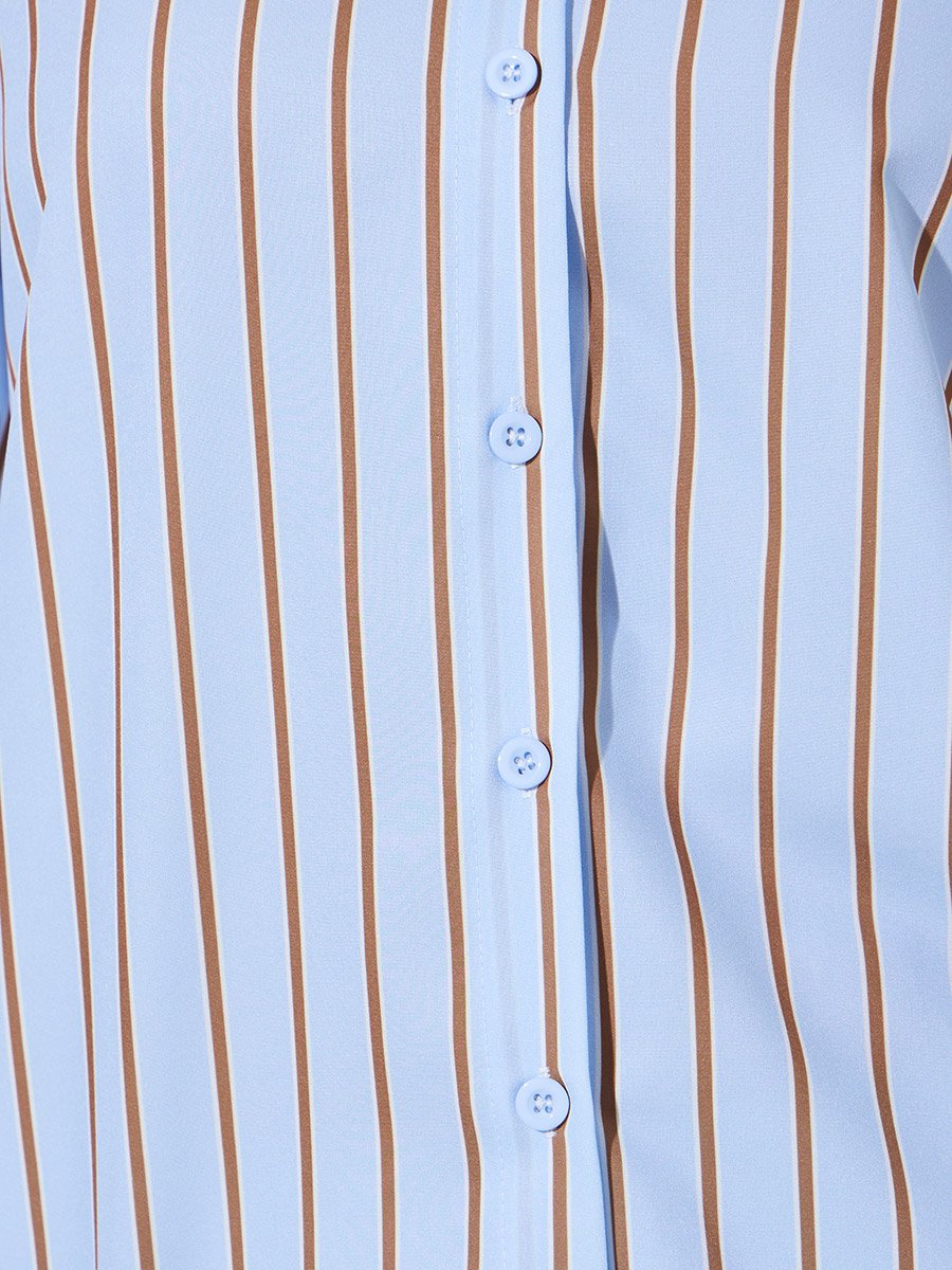 Set of 2 Blue Striped Shirt with Tank Top