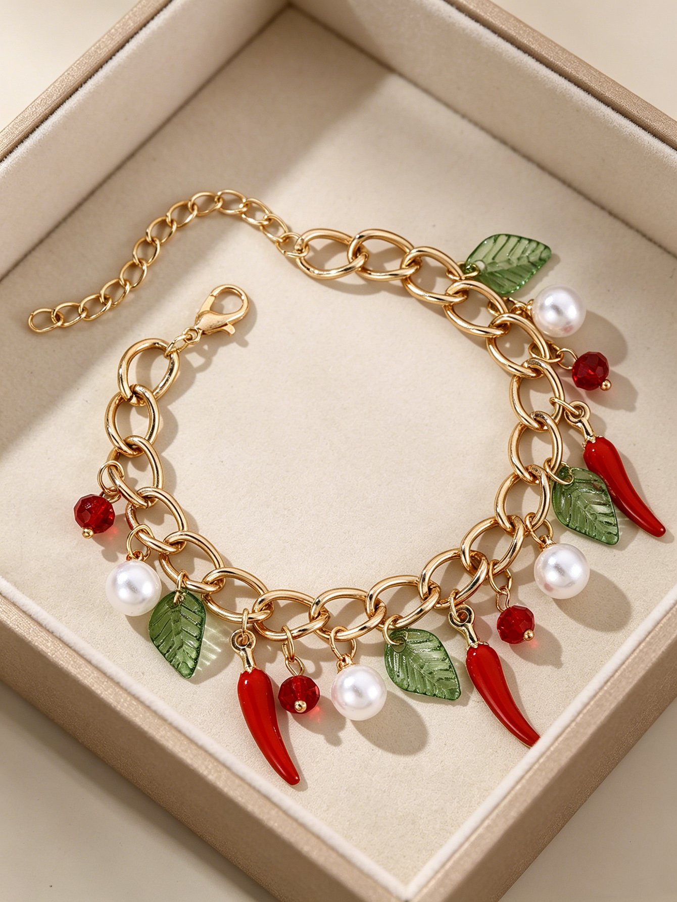 Multi-Color Pepper Charm Bracelet