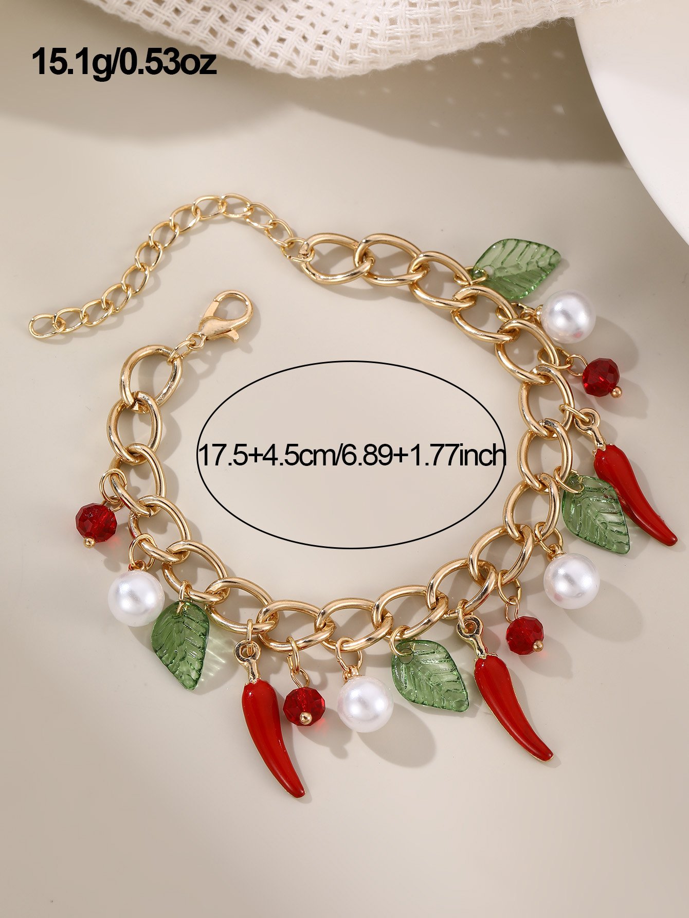 Multi-Color Pepper Charm Bracelet