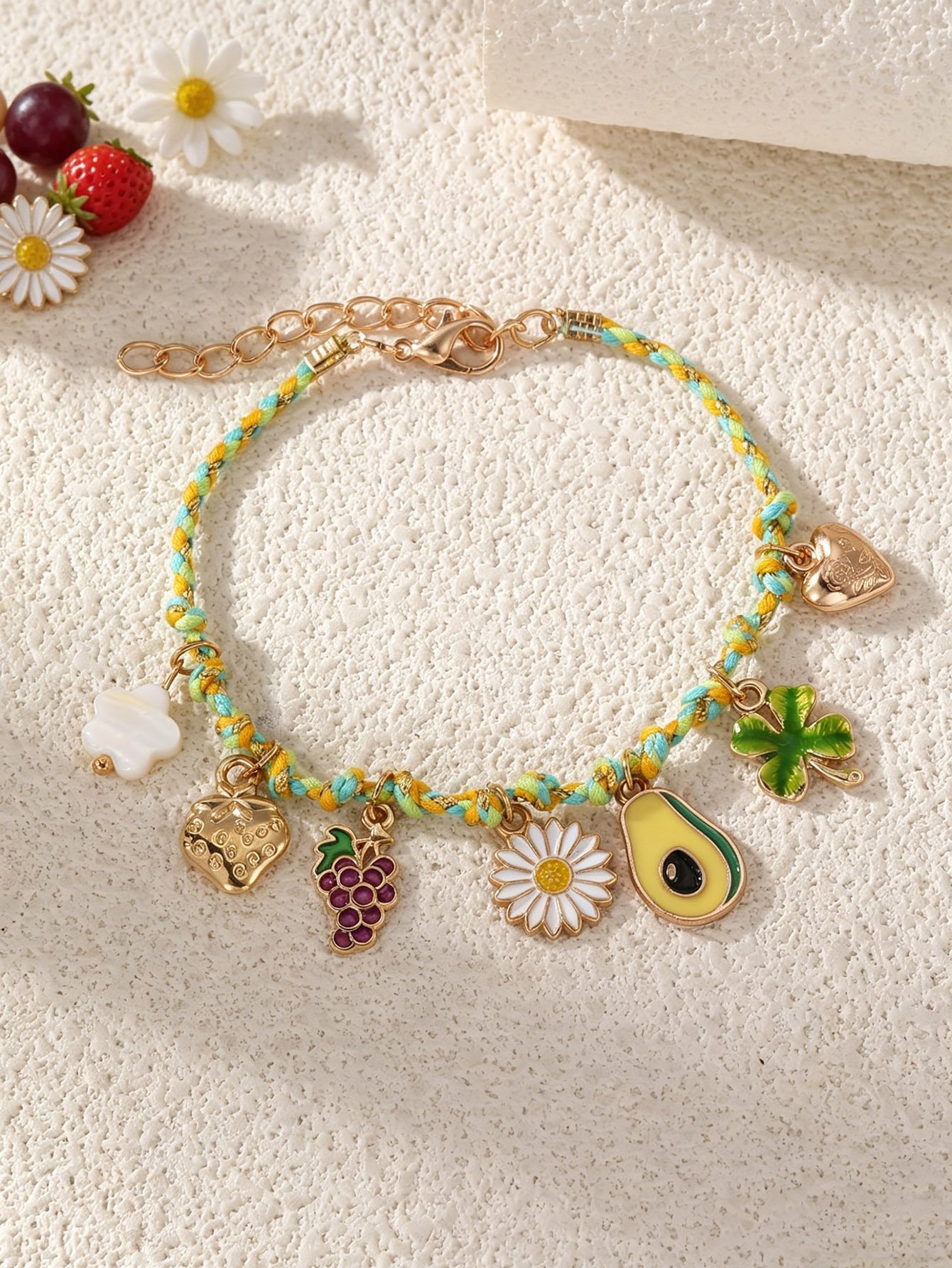 Green Avocado Charm Bracelet