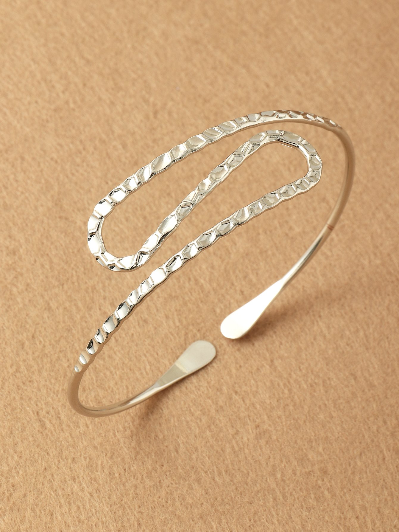 Hammered Gold Wave Cuff Bracelet