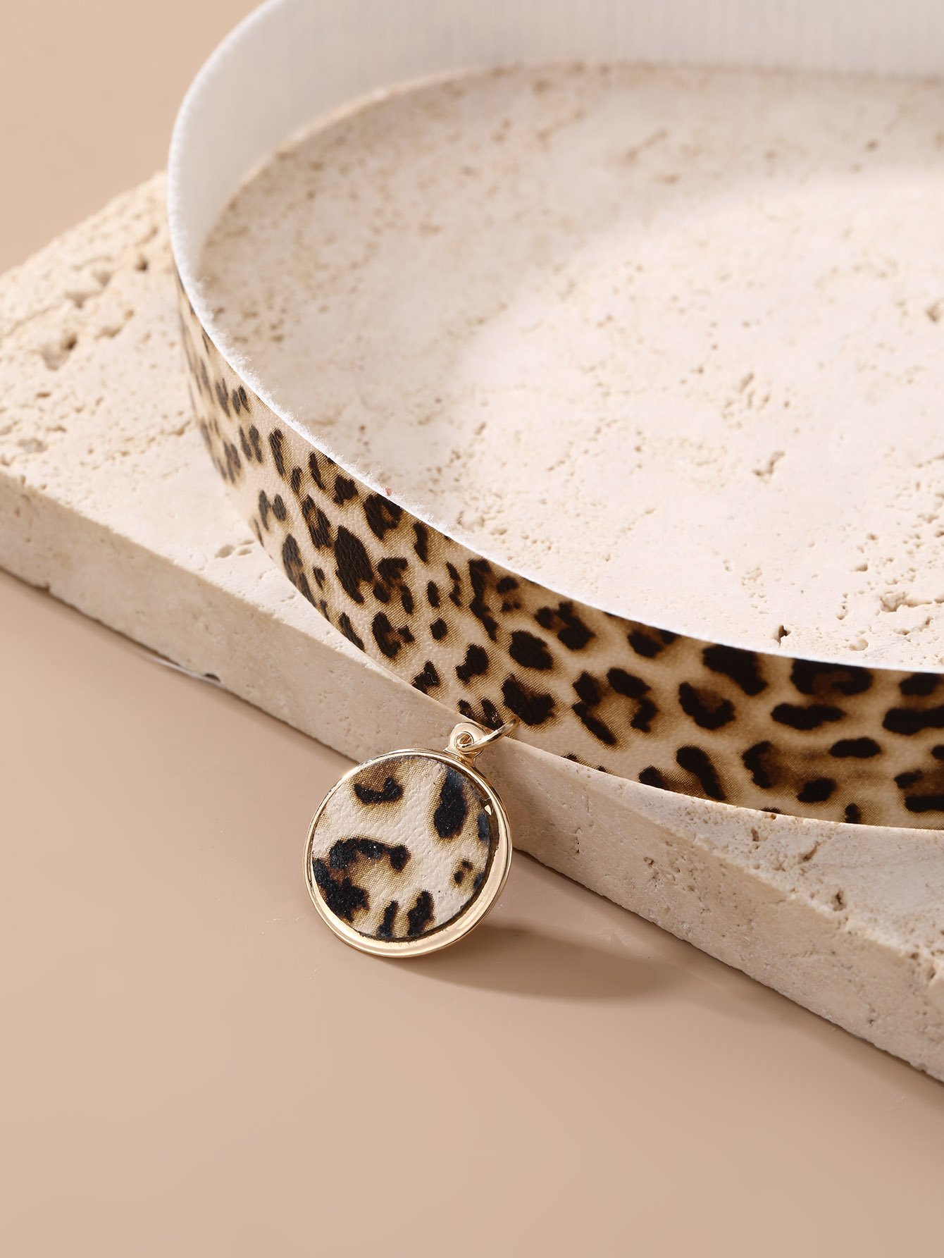 Leopard Print Choker Necklace