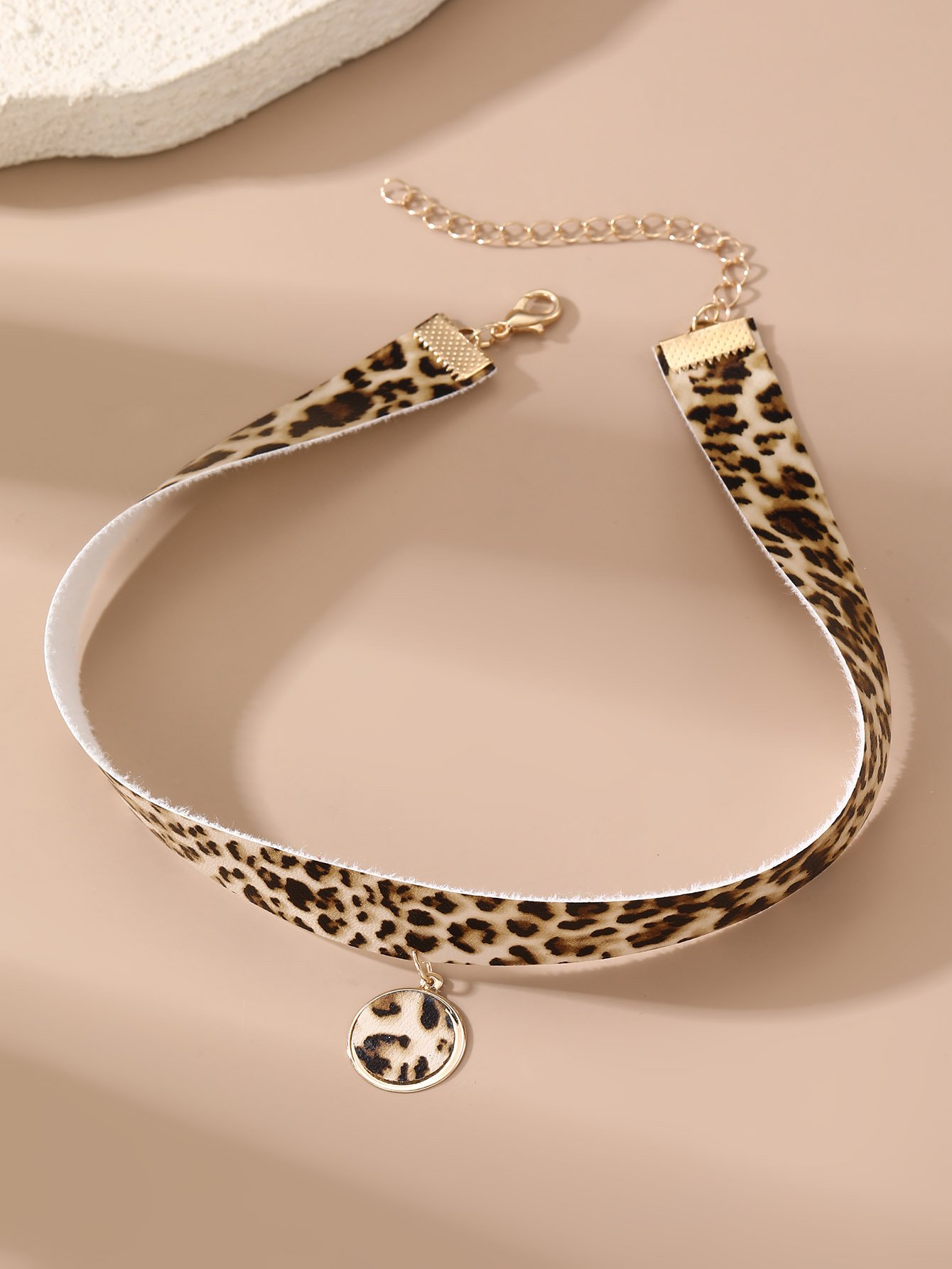 Leopard Print Choker Necklace