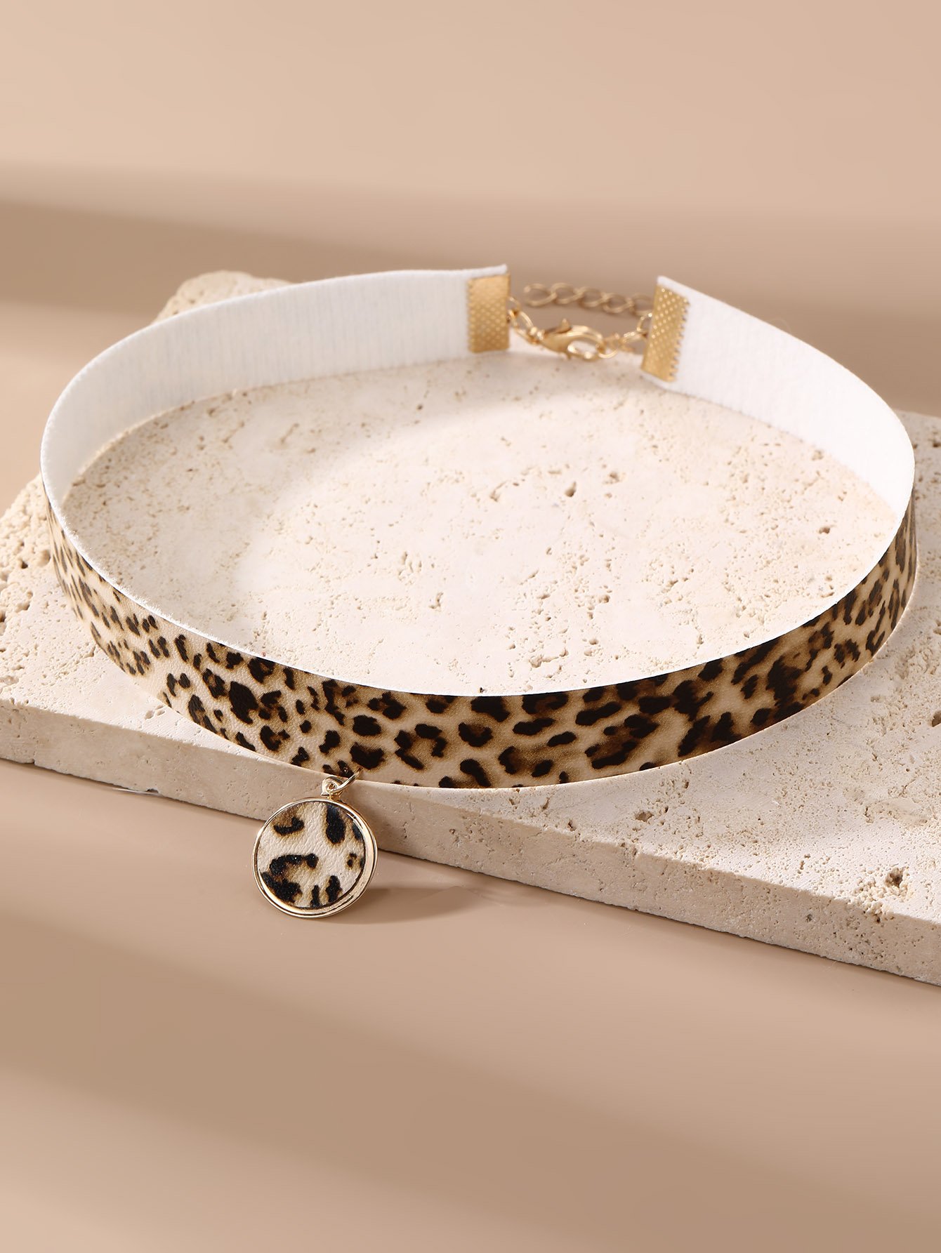 Leopard Print Choker Necklace