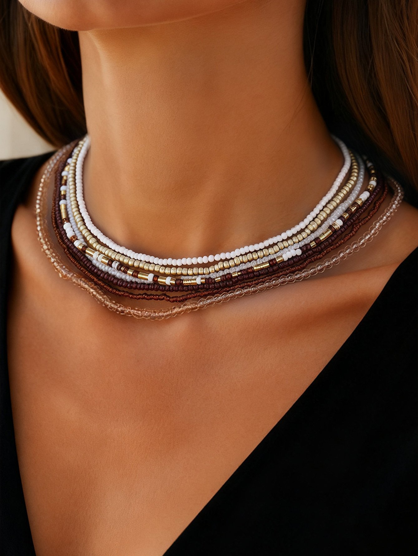 Set of 7 - Beaded Necklace