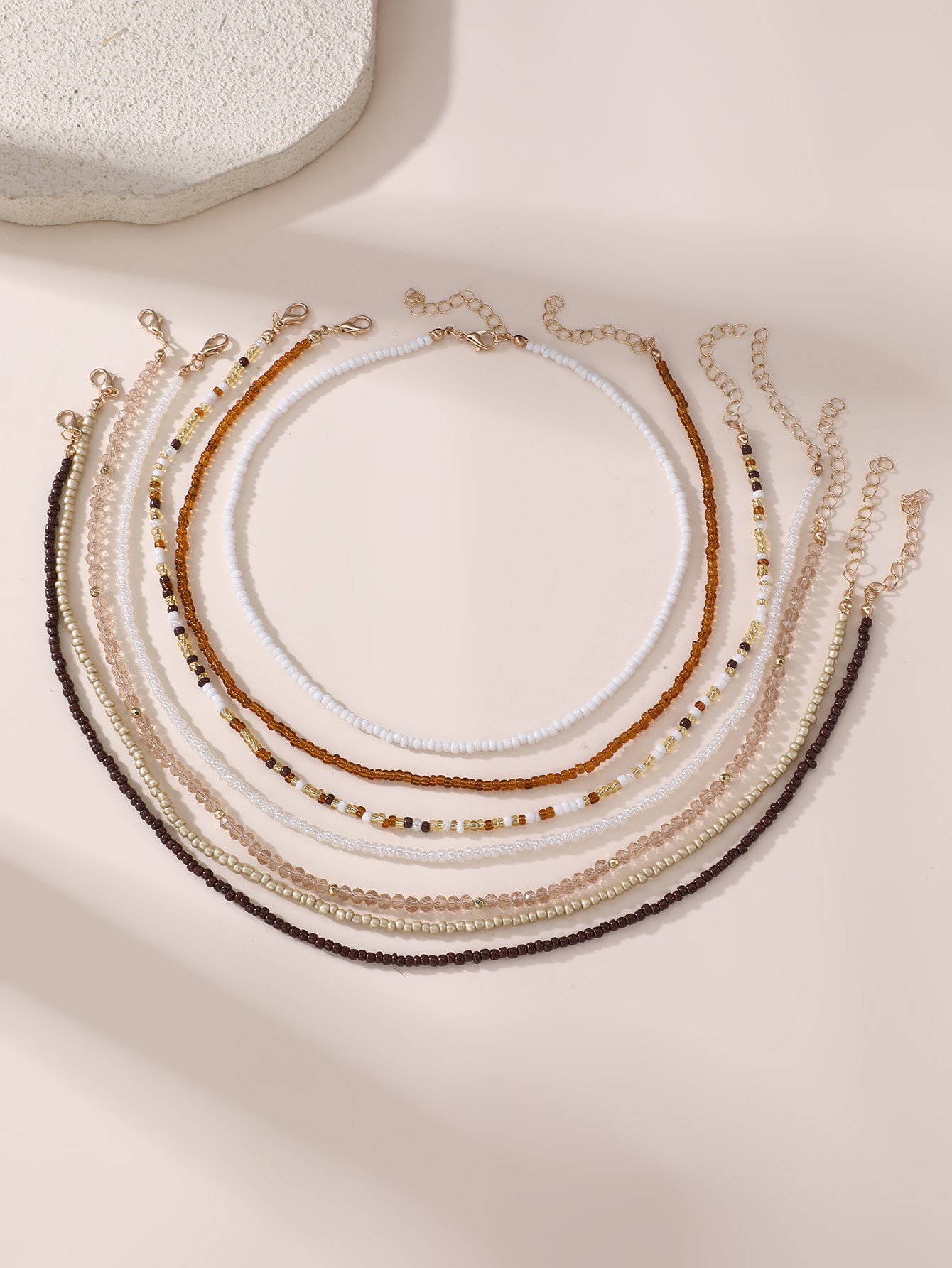 Set of 7 - Beaded Necklace