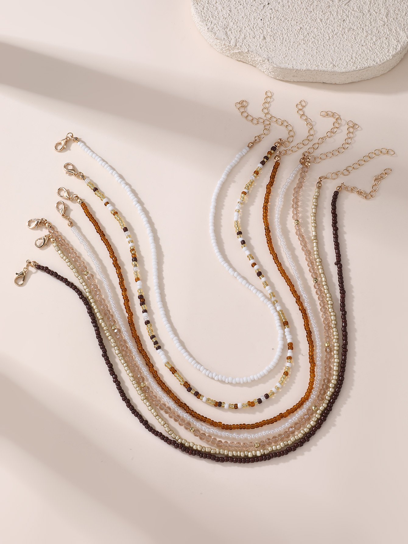 Set of 7 - Beaded Necklace