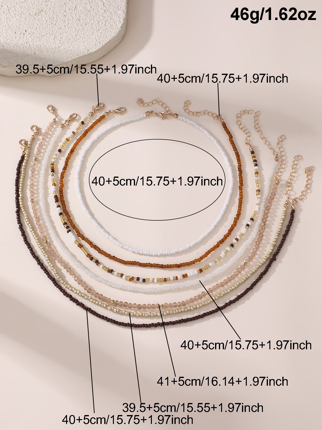 Set of 7 - Beaded Necklace
