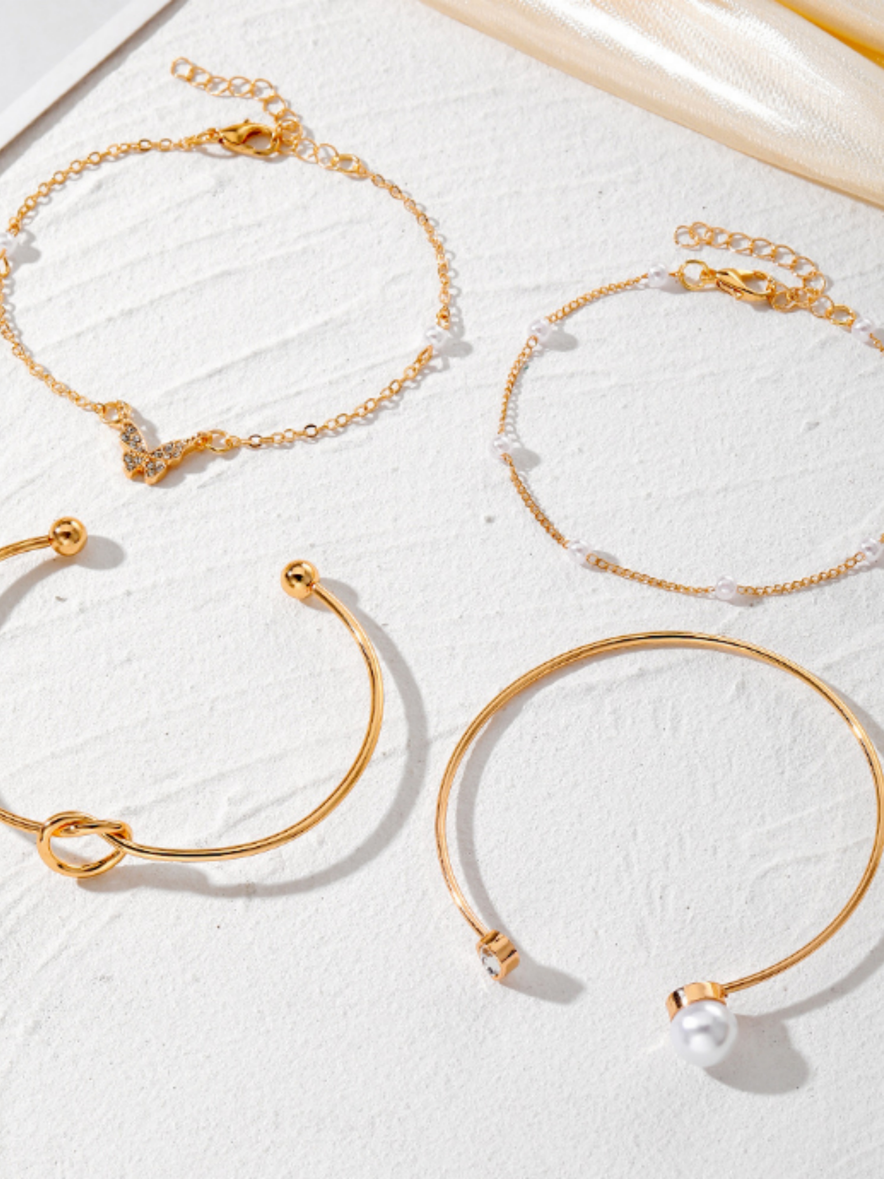 Set of 4 - Butterfly Detail Assorted Bracelets