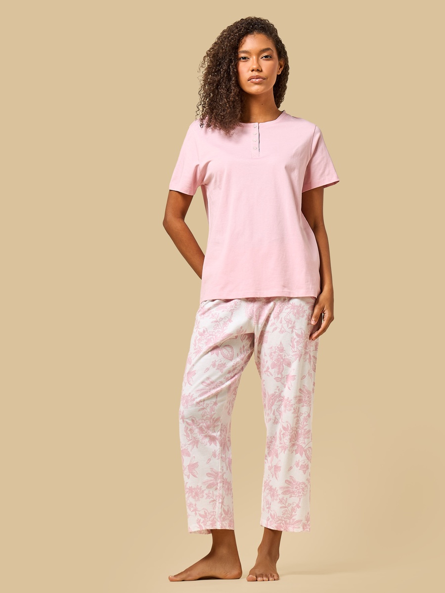 Floral Print Cotton Pyjama Set
