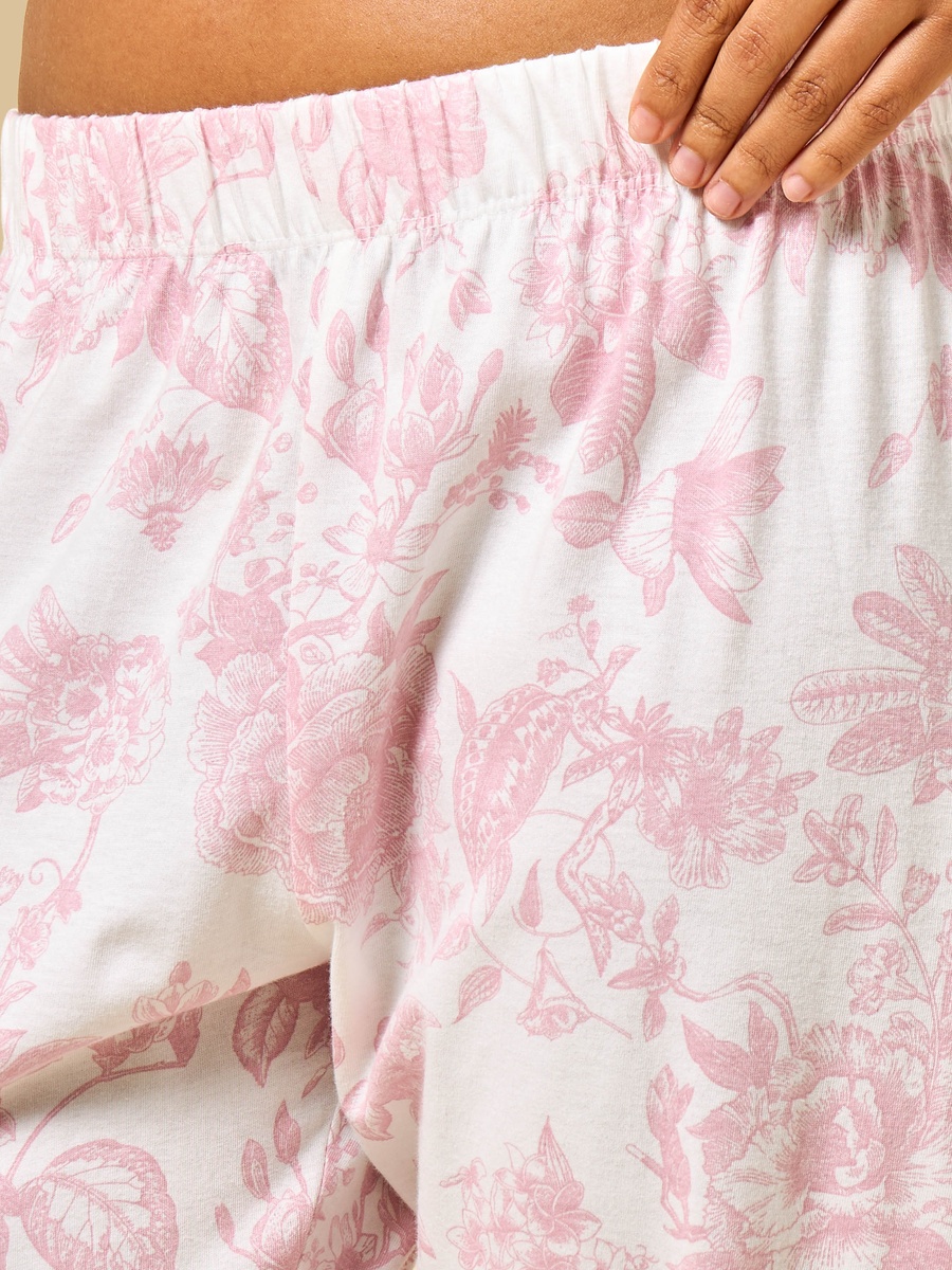 Floral Print Cotton Pyjama Set