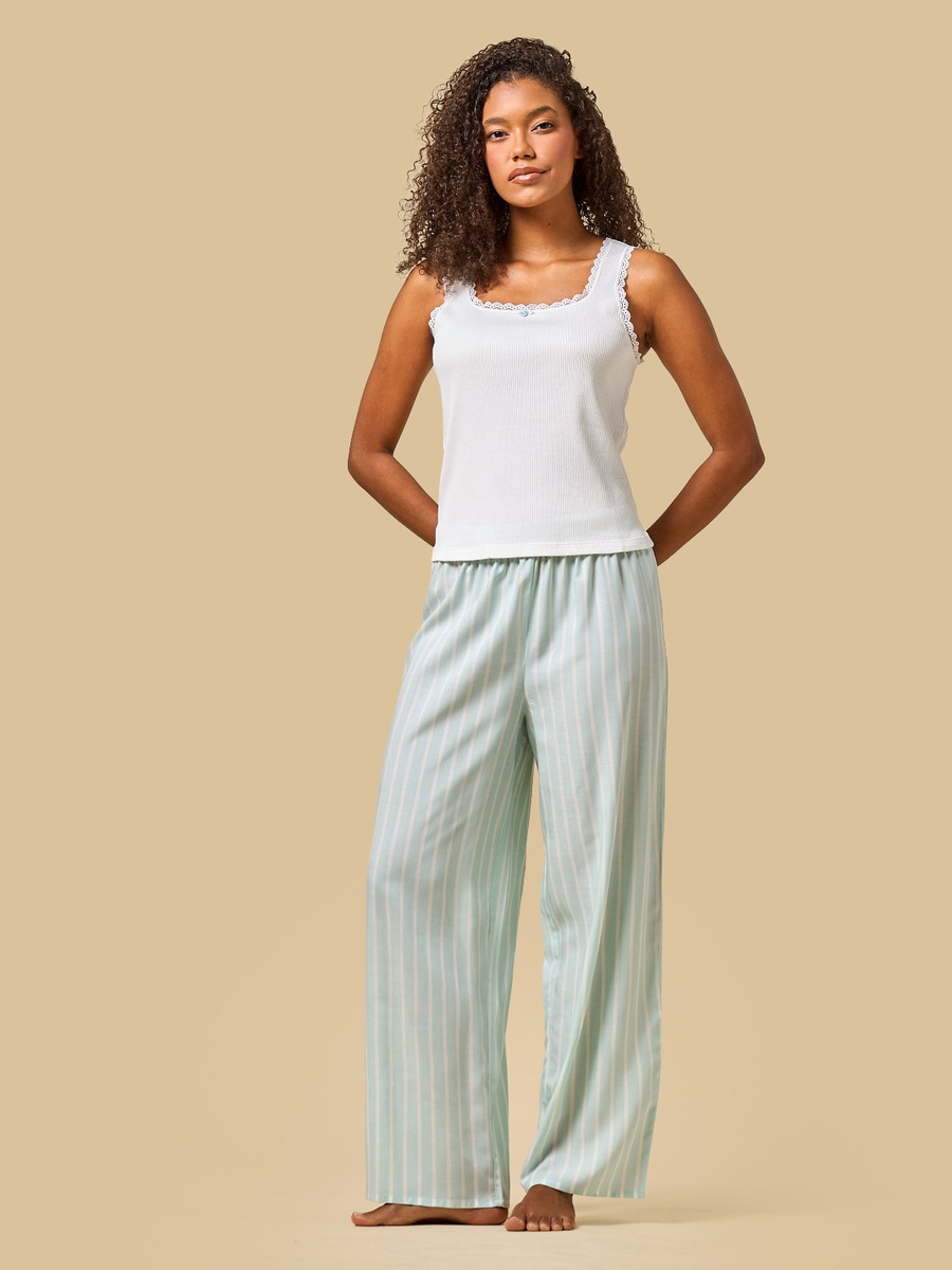 Striped Viscose Pyjama Set