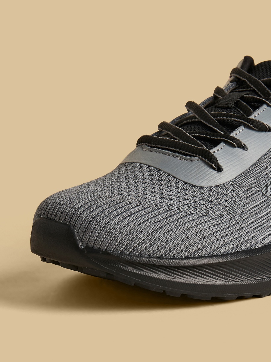 Panelled Lace-Up Sports Shoes