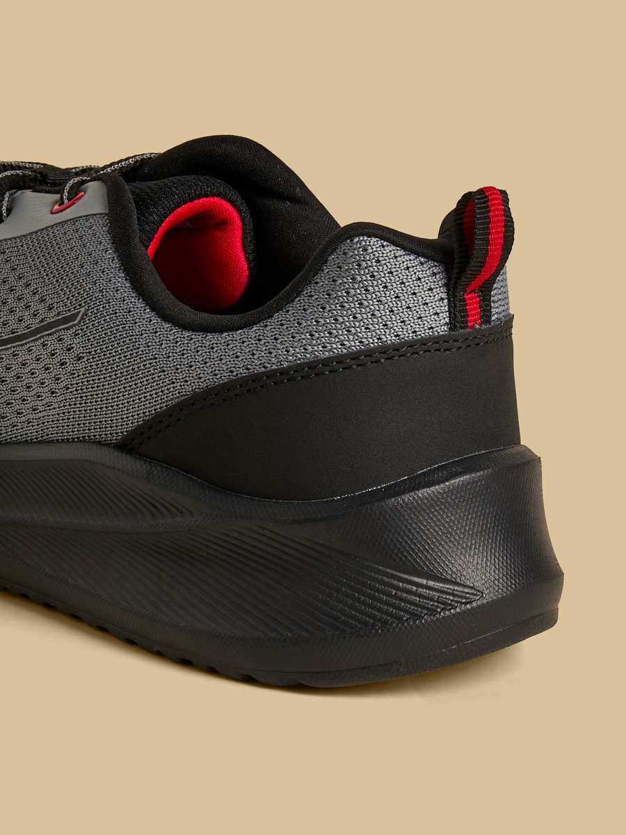 Panelled Lace-Up Sports Shoes