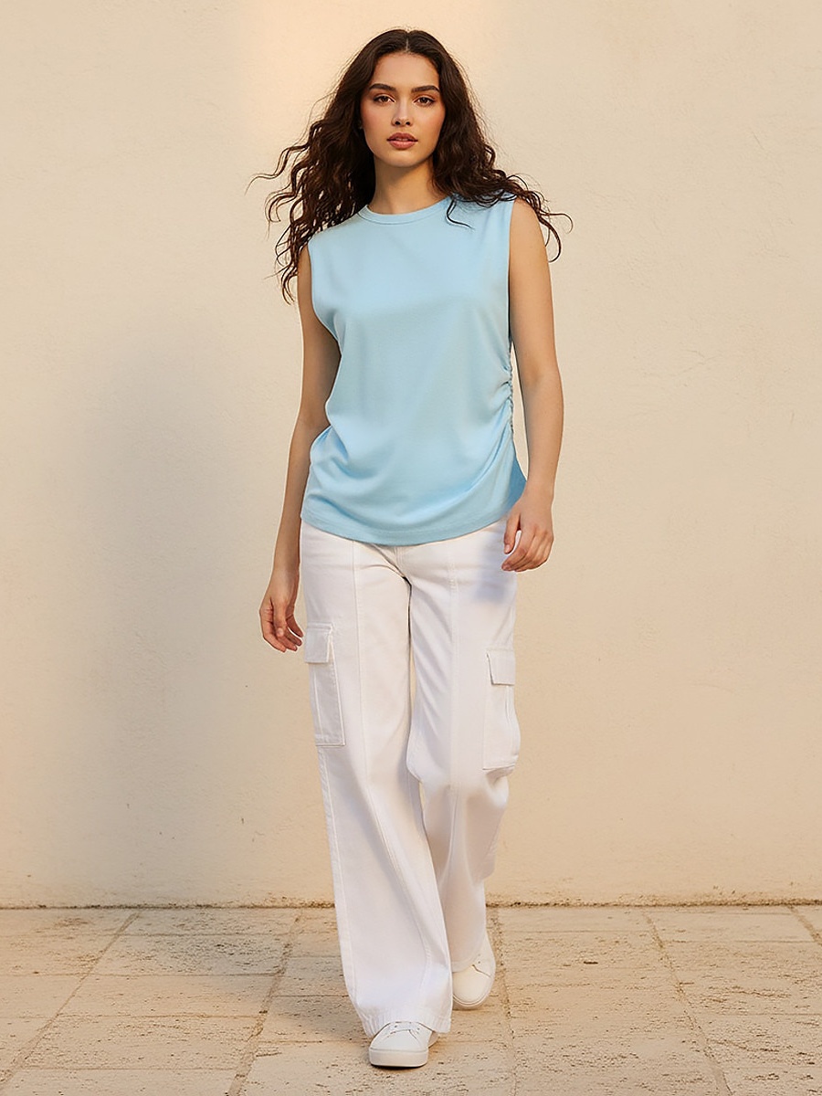 T-shirt with Ruched Detail
