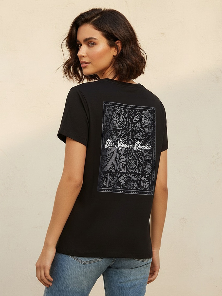Relaxed Fit Cotton T-Shirt  with Print