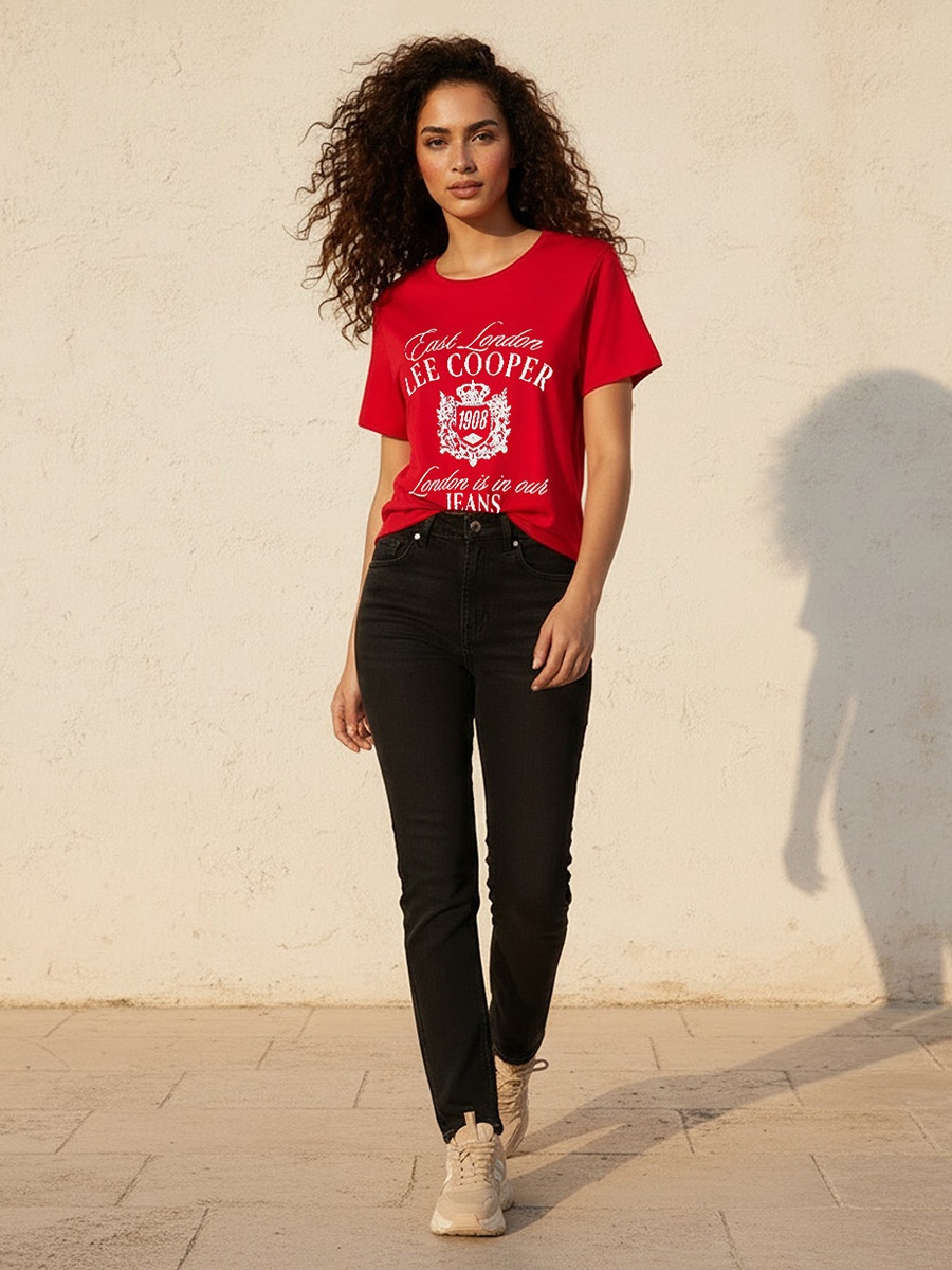 Relaxed Fit Cotton T-Shirt  with Print