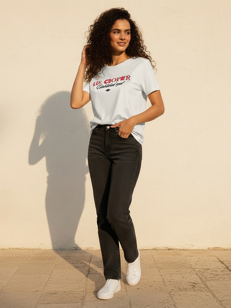 Relaxed Fit Cotton T-Shirt  with Embroidery
