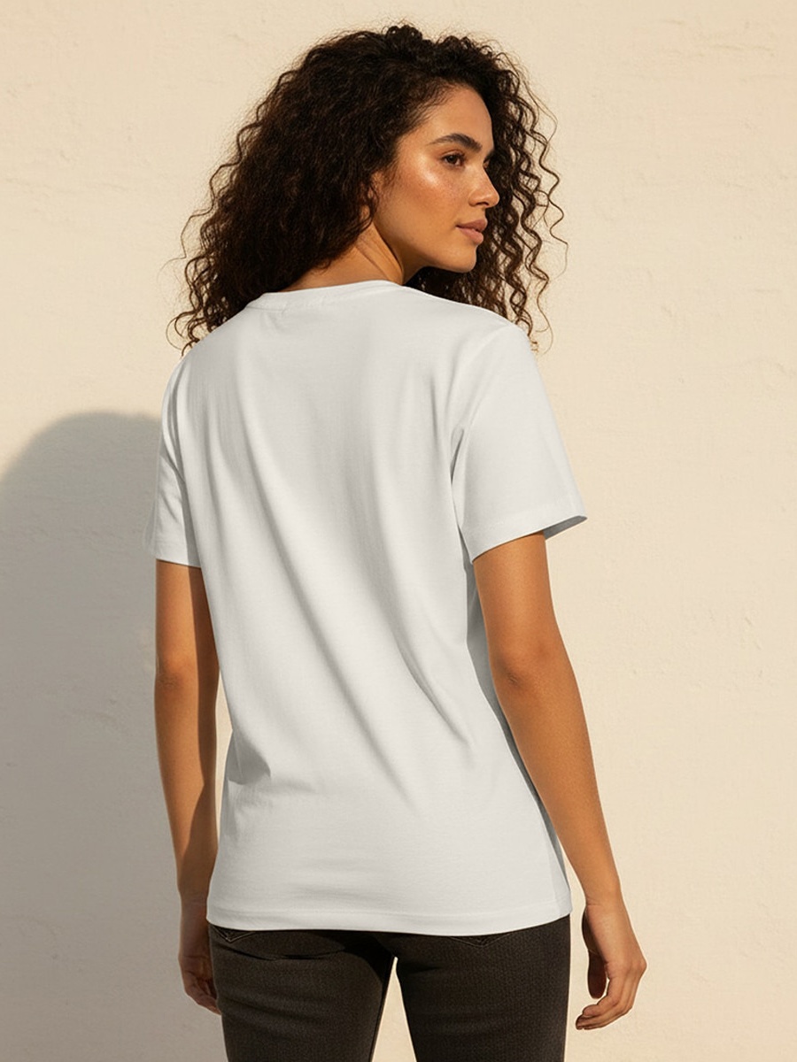 Relaxed Fit Cotton T-Shirt  with Embroidery