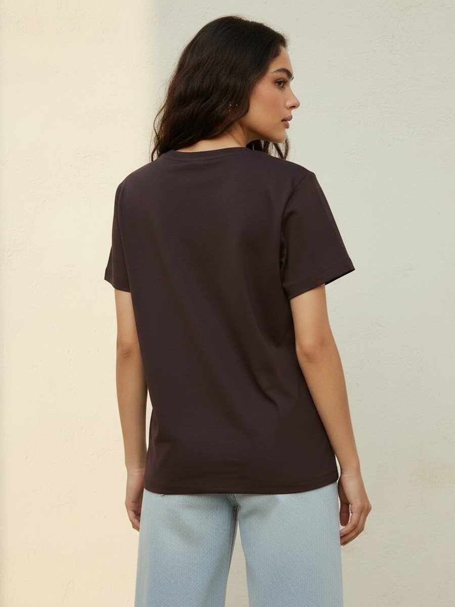 Relaxed Fit Cotton T-Shirt  with Embroidery