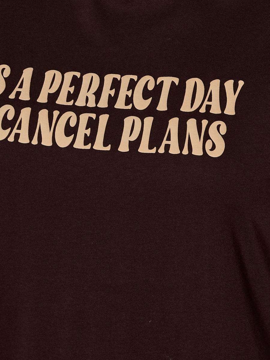 Cotton T-Shirt  with Slogan Print