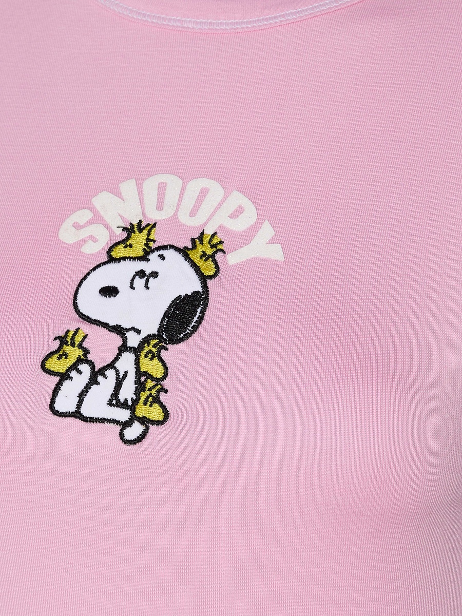 T-shirt with Snoopy Embroidery